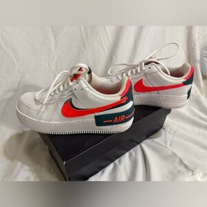 Nike women’s AF1 teal and pink 7.5